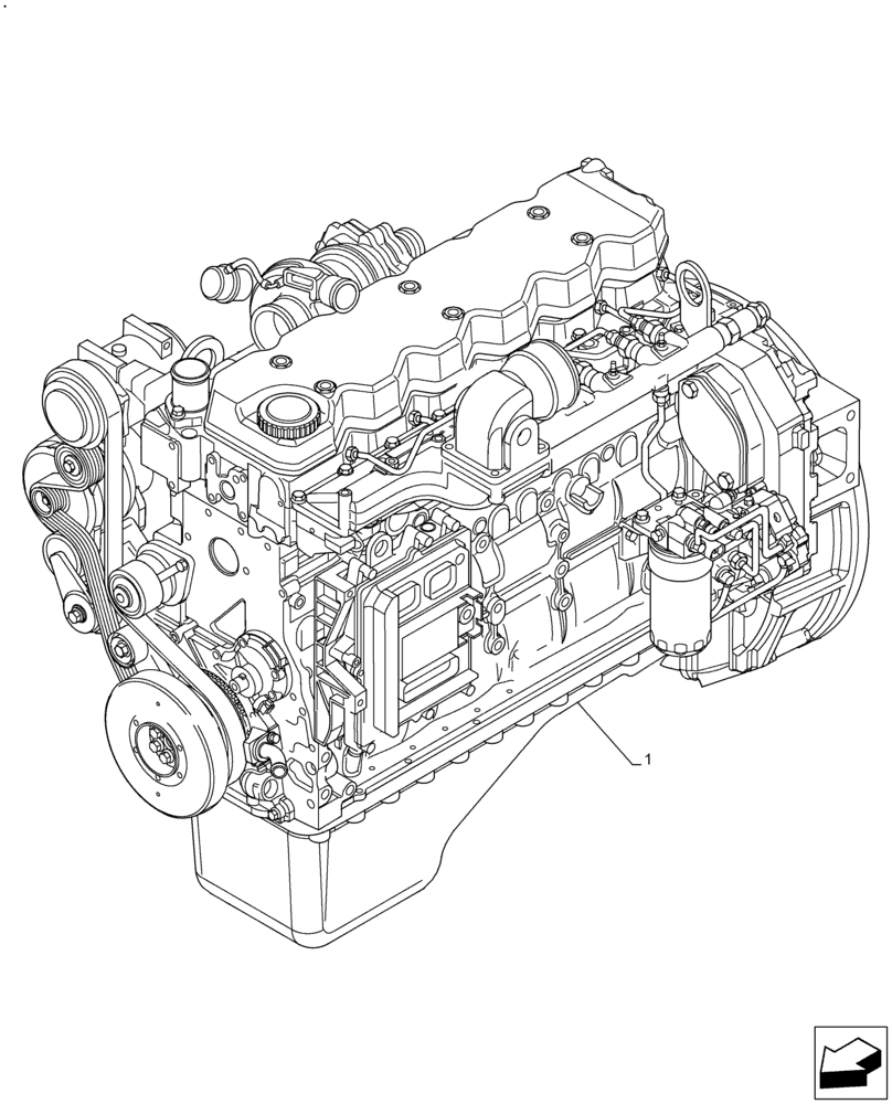 Схема запчастей Case F4HFE613G B004 - (10.001.AD) - ENGINE (10) - ENGINE
