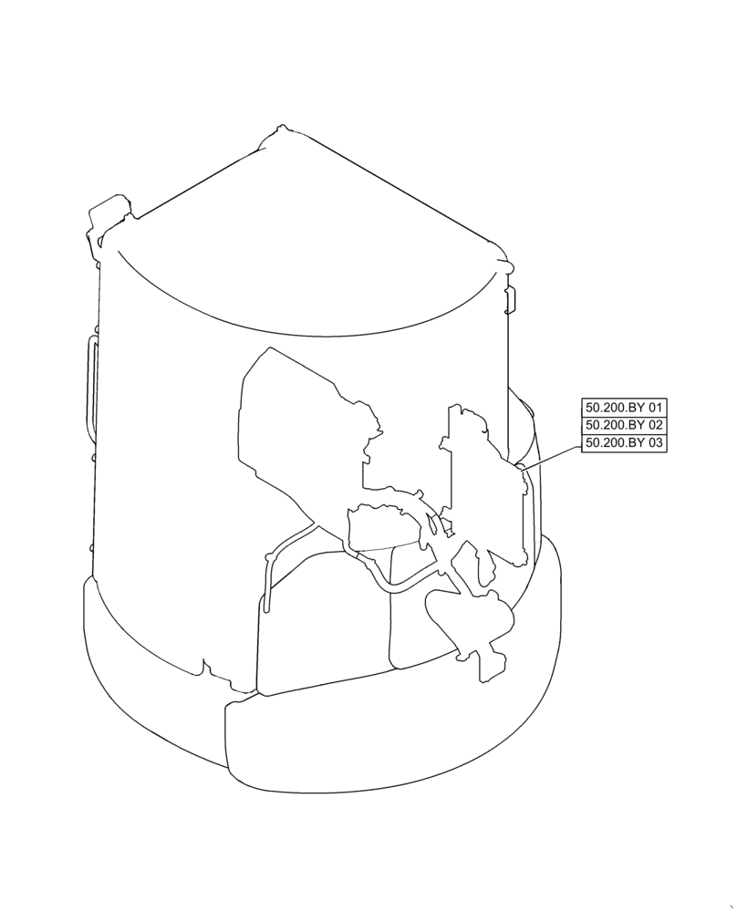 Схема запчастей Case CX36B - (50.000.00) - SECTION INDEX - CAB CLIMATE CONTROL (50) - CAB CLIMATE CONTROL