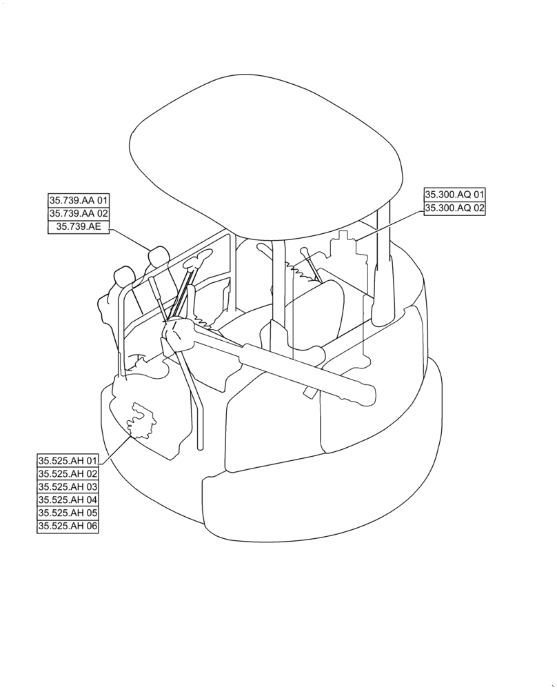 Схема запчастей Case CX36B - (35.000.00[01]) - SECTION INDEX - HYDRAULIC SYSTEMS (35) - HYDRAULIC SYSTEMS