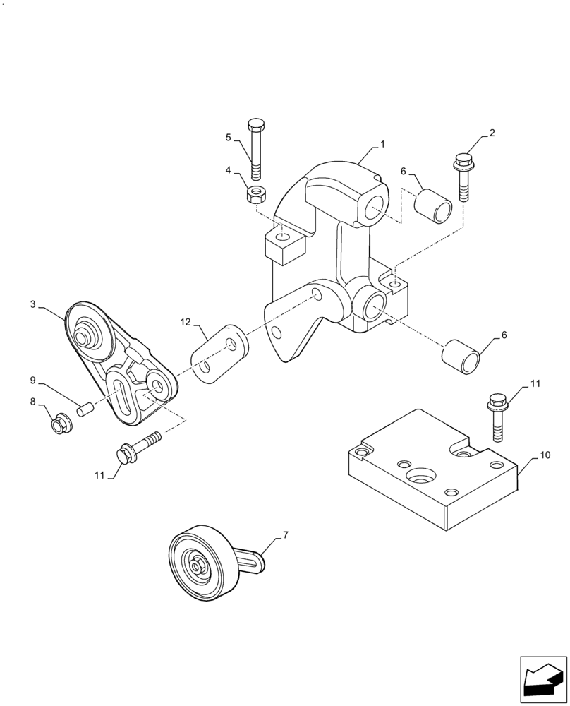 Схема запчастей Case F4HFE613G B004 - (50.200.AA) - AIR-CONDITIONING COMPRESSOR (50) - CAB CLIMATE CONTROL
