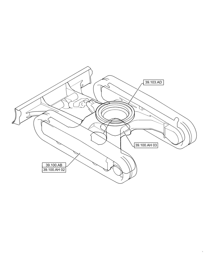 Схема запчастей Case CX31B - (39.000.00[02]) - SECTION INDEX - FRAMES AND BALLASTING (39) - FRAMES AND BALLASTING