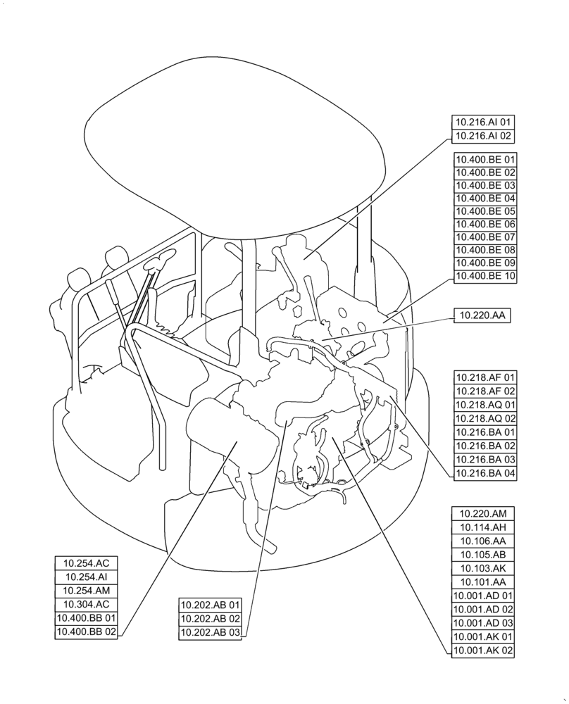 Схема запчастей Case CX31B - (10.000.00) - SECTION INDEX - ENGINE (10) - ENGINE