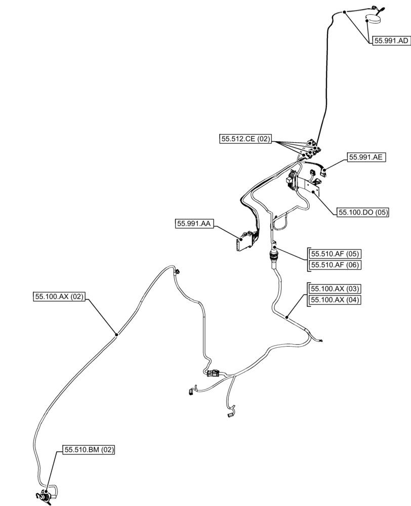 Схема запчастей Case 321F - (55.000.00[07]) - SECTION INDEX - ELECTRICAL SYSTEMS (55) - ELECTRICAL SYSTEMS