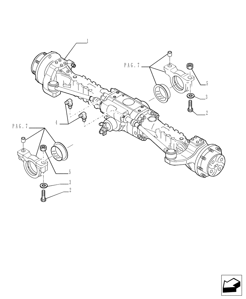 Схема запчастей Case TX1055 - (1.44.0[01]) - REAR AXLE (27) - REAR AXLE SYSTEM