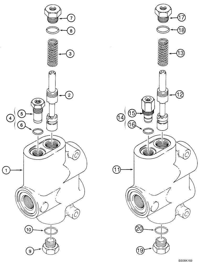 Схема запчастей Case 570MXT - (08-38) - VALVE ASSY - FLOW CONTROL/PRIORITY (08) - HYDRAULICS