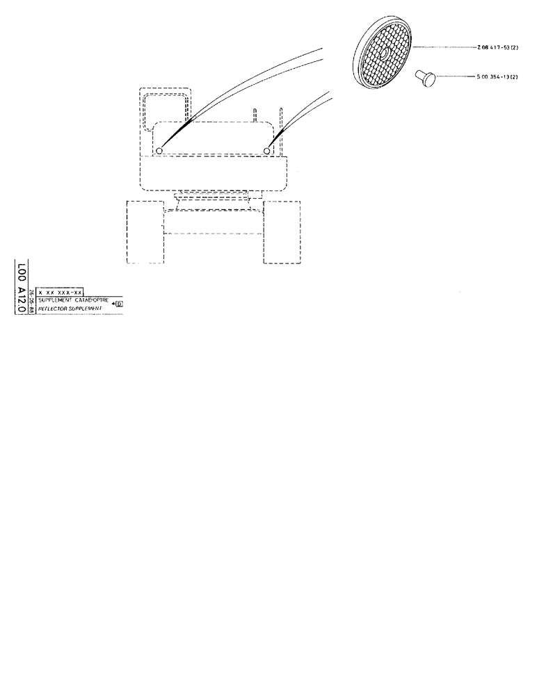 Схема запчастей Case 90BCL - (390) - REFLECTOR SUPPLEMENT (05) - UPPERSTRUCTURE CHASSIS