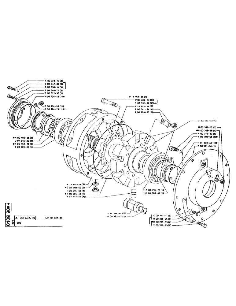 Схема запчастей Case 90CL - (075) - 600 (03) - TRANSMISSION