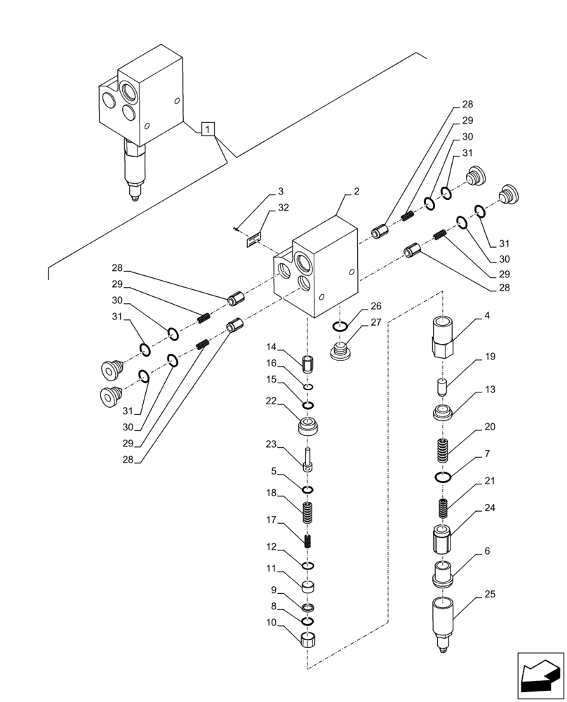 Схема запчастей Case CX250D LC - (35.360.AE[02]) - VAR - 461869 - SELECTOR, VALVE, HAMMER CIRCUIT, SHEARS, HIGH FLOW, W/ ELECTRICAL PROPORTIONAL CONTROL, COMPONENTS (35) - HYDRAULIC SYSTEMS