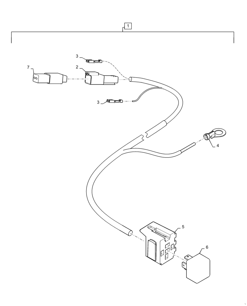 Схема запчастей Case 721F - (55.511.AA) - WORK LIGHT WIRE HARNESS (55) - ELECTRICAL SYSTEMS