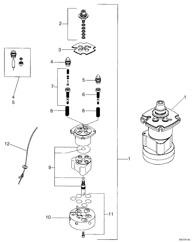 Схема запчастей Case 445CT - (06-05) - JOYSTICK VALVE KITS - ISO PATTERN, LH (06) - POWER TRAIN