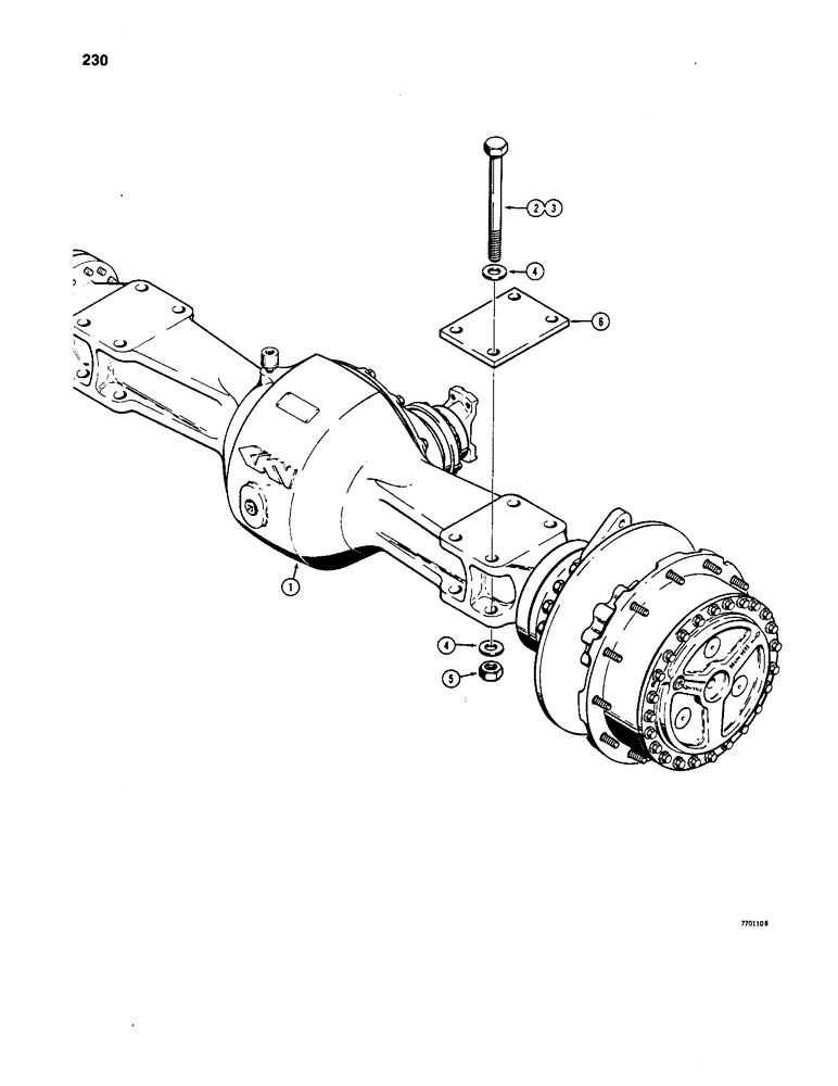 Схема запчастей Case W20B - (230) - W20B AXLE ASSEMBLIES (06) - POWER TRAIN