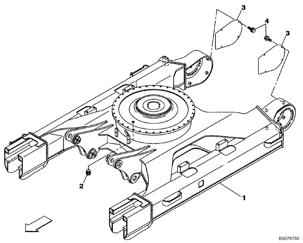 Схема запчастей Case CX225SR - (05-15) - UNDERCARRIAGE - MODELS WITH DOZER BLADE (11) - TRACKS/STEERING