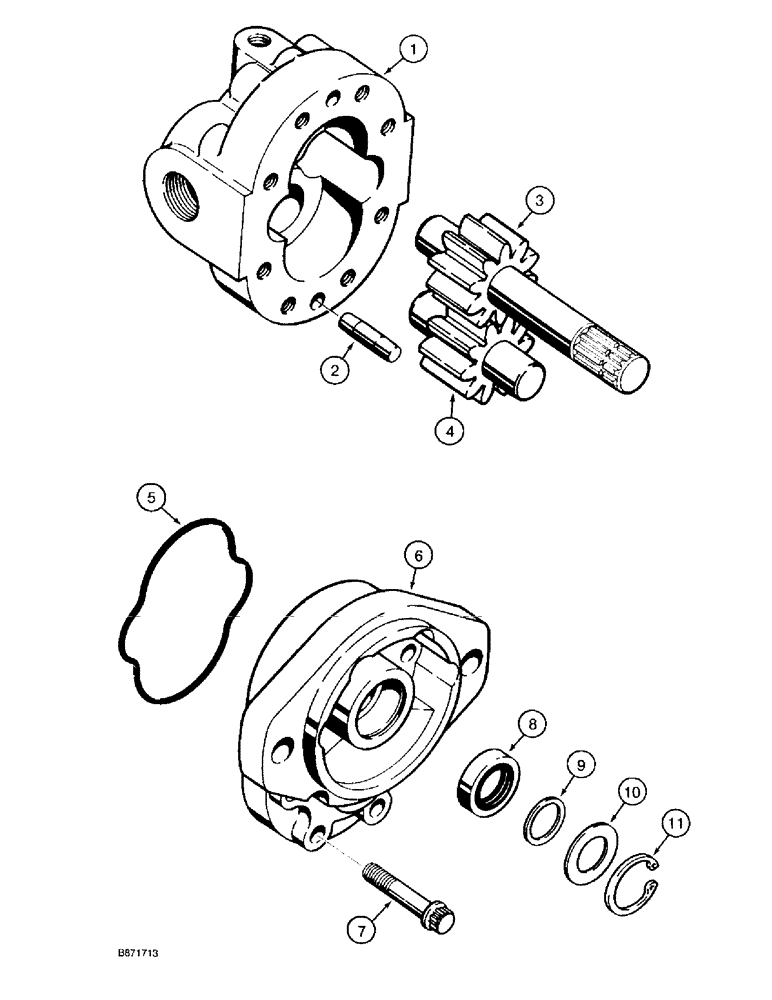 Схема запчастей Case TF300 - (6-12) - GROUND DRIVE MOTOR, H656629 (06) - POWER TRAIN