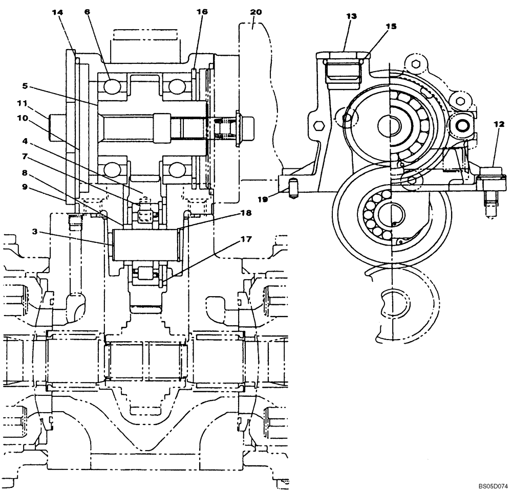 Схема запчастей Case CX290 - (08-93) - KBJ2895 PUMP ASSY, GEAR PUMP (08) - HYDRAULICS
