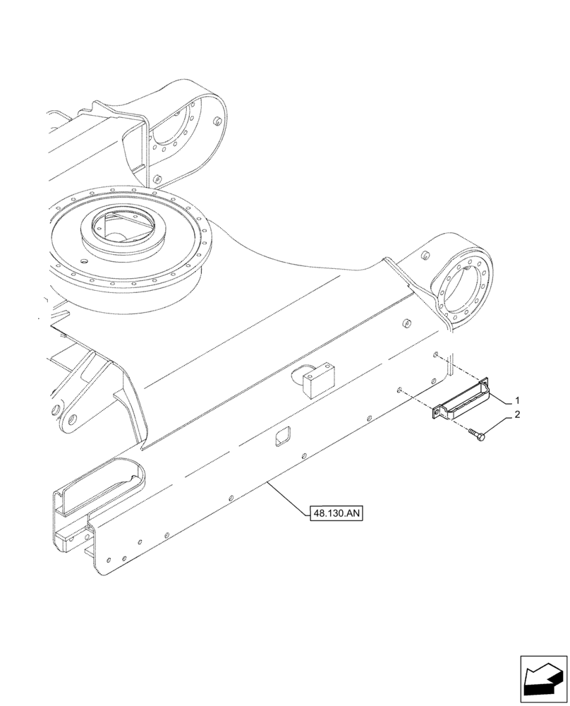 Схема запчастей Case CX300D LC - (90.118.BX[03]) - VAR - 956001 - STEP (L=600MM) (90) - PLATFORM, CAB, BODYWORK AND DECALS