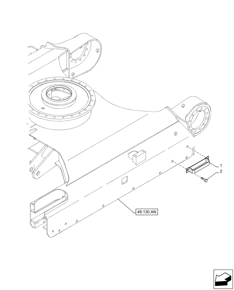 Схема запчастей Case CX300D LC - (90.118.BX[01]) - VAR - 956000 - STEP (L=700MM) (90) - PLATFORM, CAB, BODYWORK AND DECALS