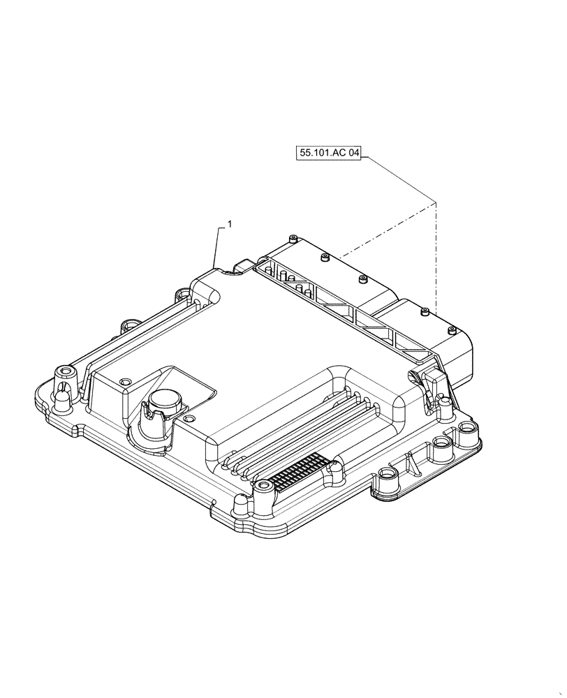 Схема запчастей Case TR310 - (55.015.AA[03]) - ENGINE, ELECTRONIC CONTROL UNIT (55) - ELECTRICAL SYSTEMS