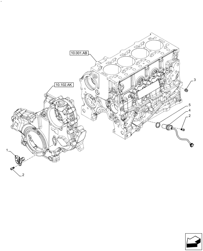 Схема запчастей Case F5BFL413A C001 - (55.015.AD) - TIMING CONTROL , SENSOR (55) - ELECTRICAL SYSTEMS
