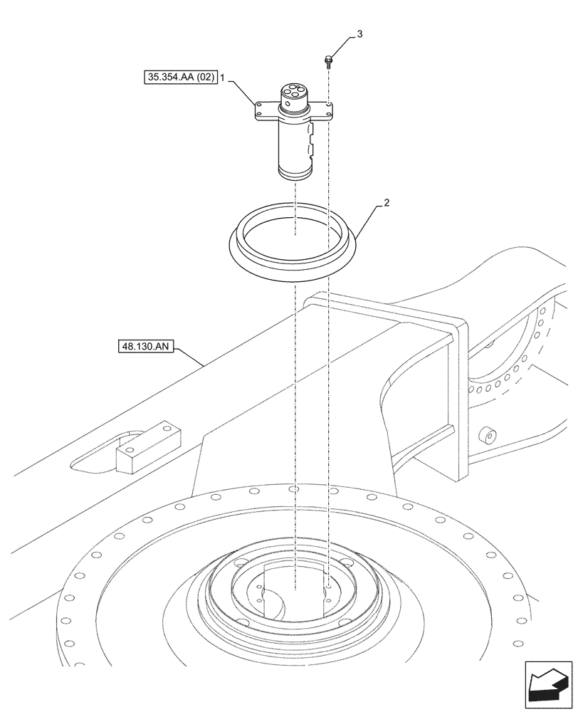 Схема запчастей Case CX250D LC - (35.354.AA[01]) - HYDRAULIC SWIVEL, MOUNTING (35) - HYDRAULIC SYSTEMS