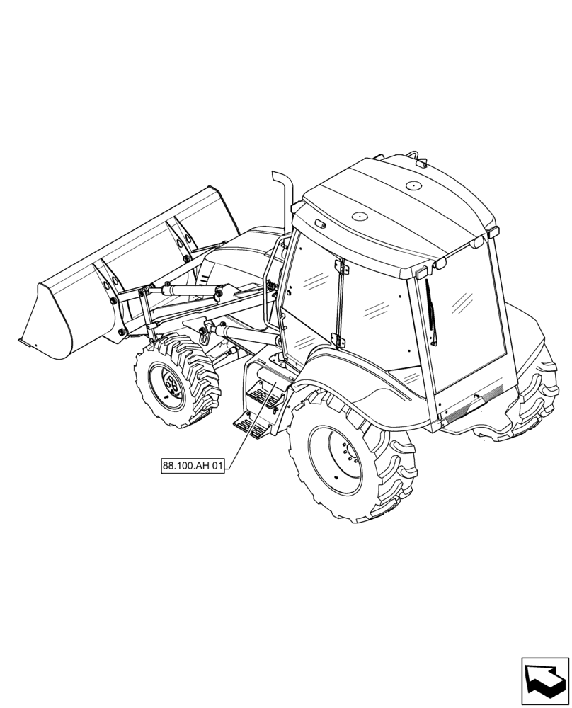 Схема запчастей Case 570N EP - (88.000.00) - SECTION INDEX - ACCESSORIES (88) - ACCESSORIES