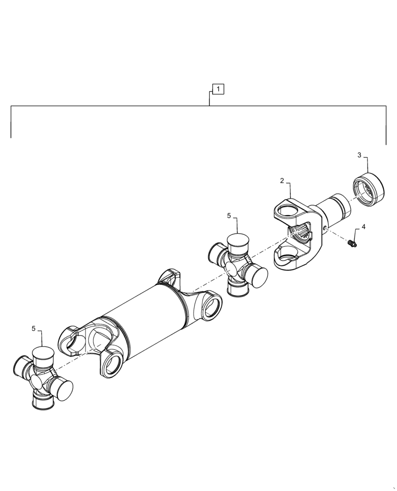 Схема запчастей Case 586H - (25.100.AB[01]) - DRIVE AXLE, DRIVE SHAFT (25) - FRONT AXLE SYSTEM