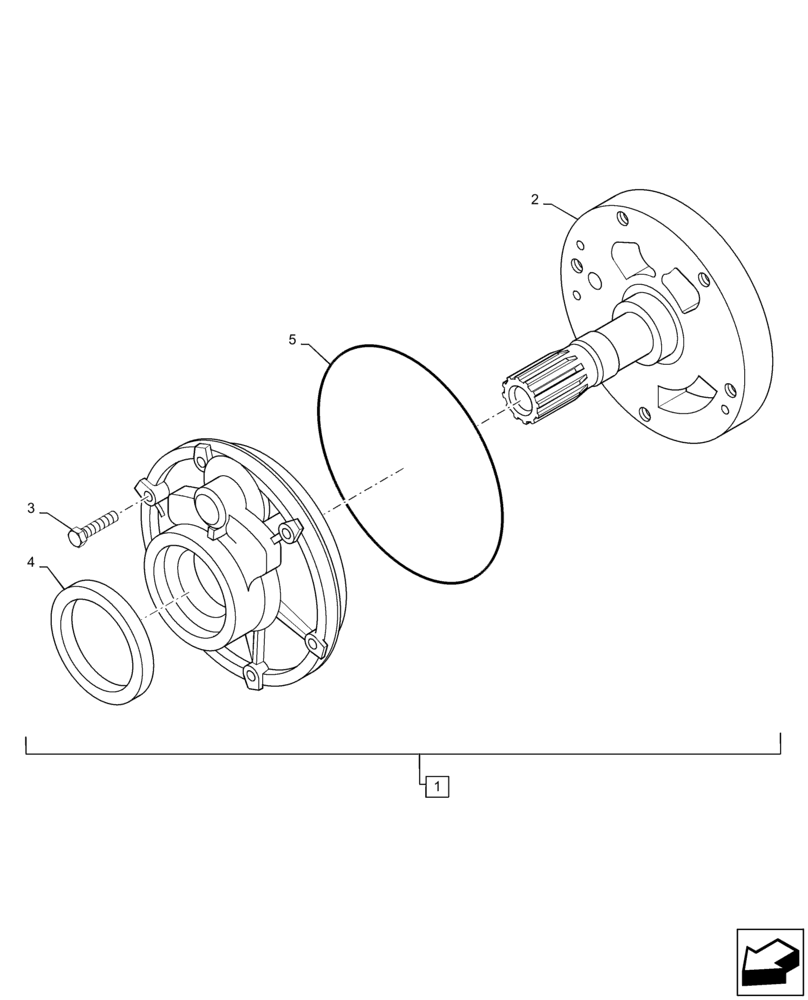 Схема запчастей Case 586H - (21.100.AS[01]) - TRANSMISSION OIL PUMP, 2WD & 4WD (21) - TRANSMISSION