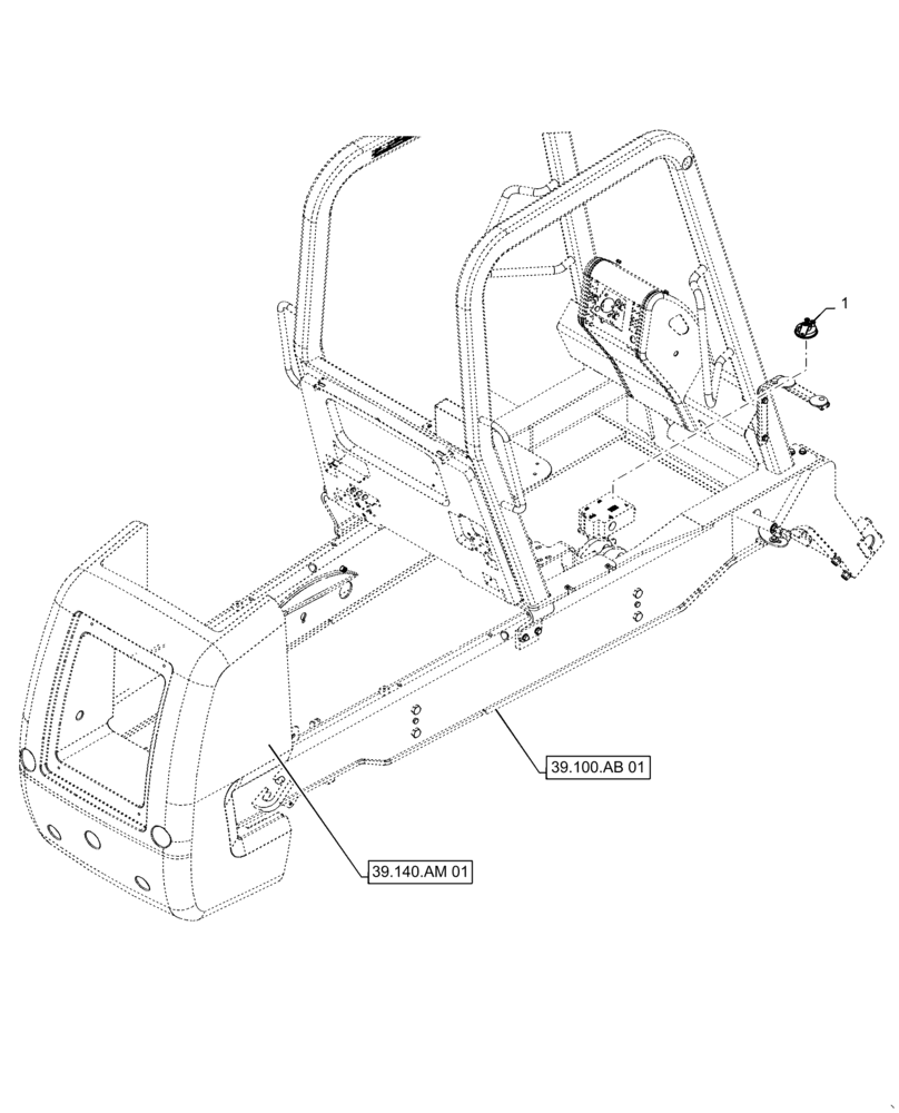 Схема запчастей Case 588H - (55.408.AG[01]) - HORN (55) - ELECTRICAL SYSTEMS