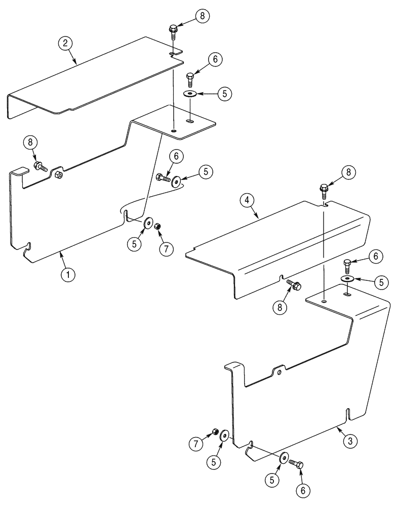 Схема запчастей Case 621D - (09-16) - COVERS - BATTERY BOX (09) - CHASSIS