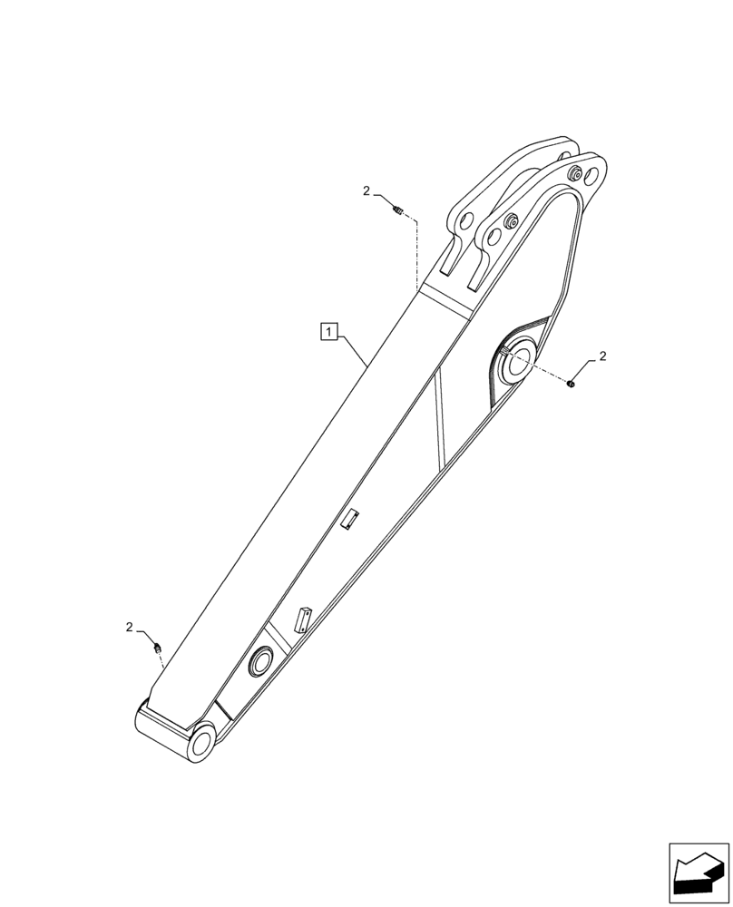Схема запчастей Case CX350D LC - (84.912.AA[04]) - VAR - 481243 - ARM (ARM L=2.65M) (84) - BOOMS, DIPPERS & BUCKETS