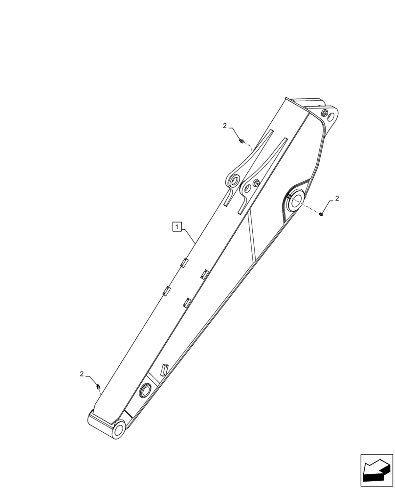 Схема запчастей Case CX350D LC - (84.912.AA[05]) - VAR - 481245 - ARM (ARM L=3.25M) (84) - BOOMS, DIPPERS & BUCKETS