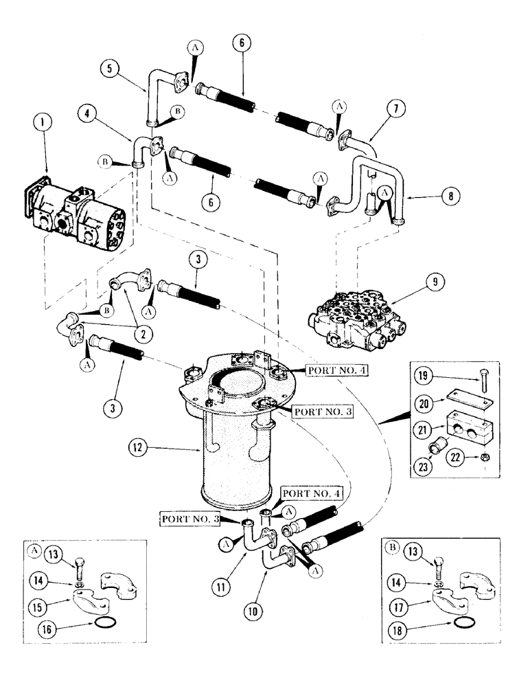 Схема запчастей Case 120 - (163) - RIGHT TRACK DRIVE MOTOR HYDRAULICS (35) - HYDRAULIC SYSTEMS