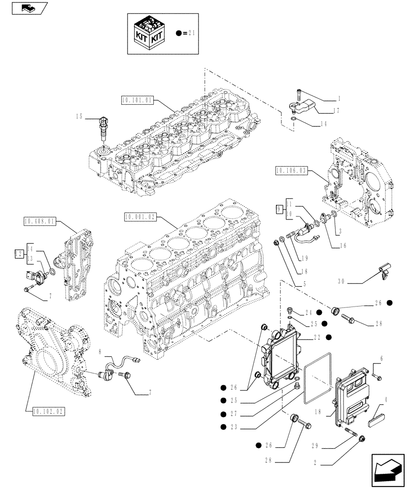 Схема запчастей Case 821F - (55.640.01) - ELECTRONIC INJECTION (504092213) (55) - ELECTRICAL SYSTEMS