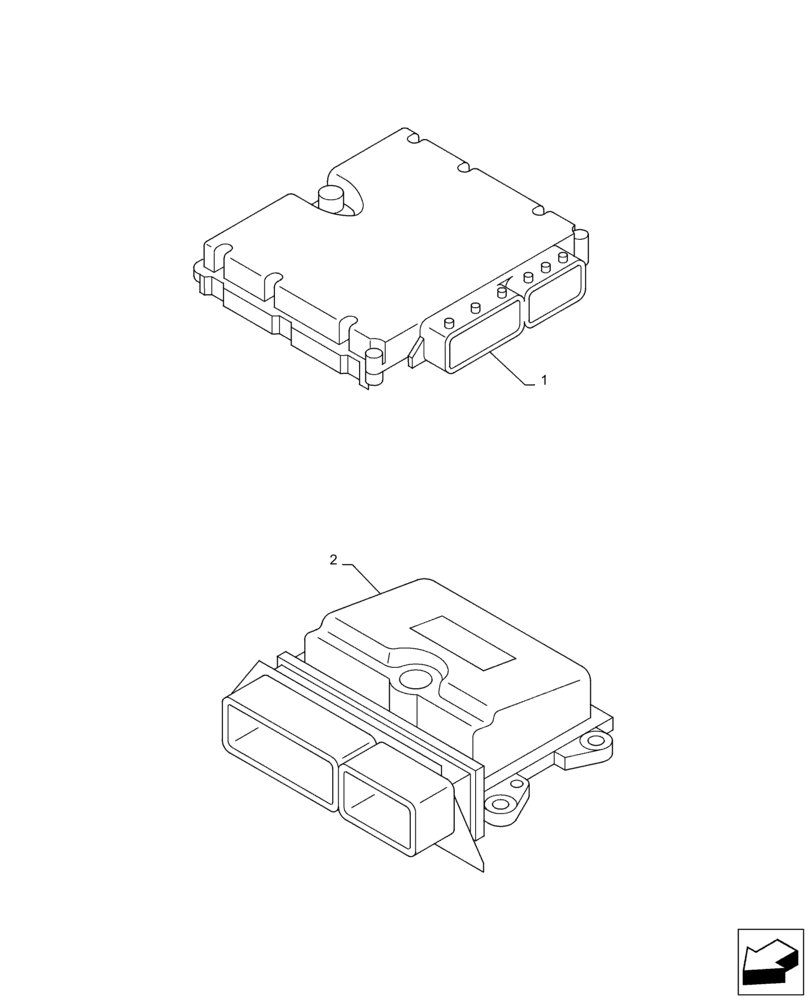 Схема запчастей Case AQ-6HK1XASS01-02 - (55.015.AA) - ENGINE, CONTROL UNIT (55) - ELECTRICAL SYSTEMS