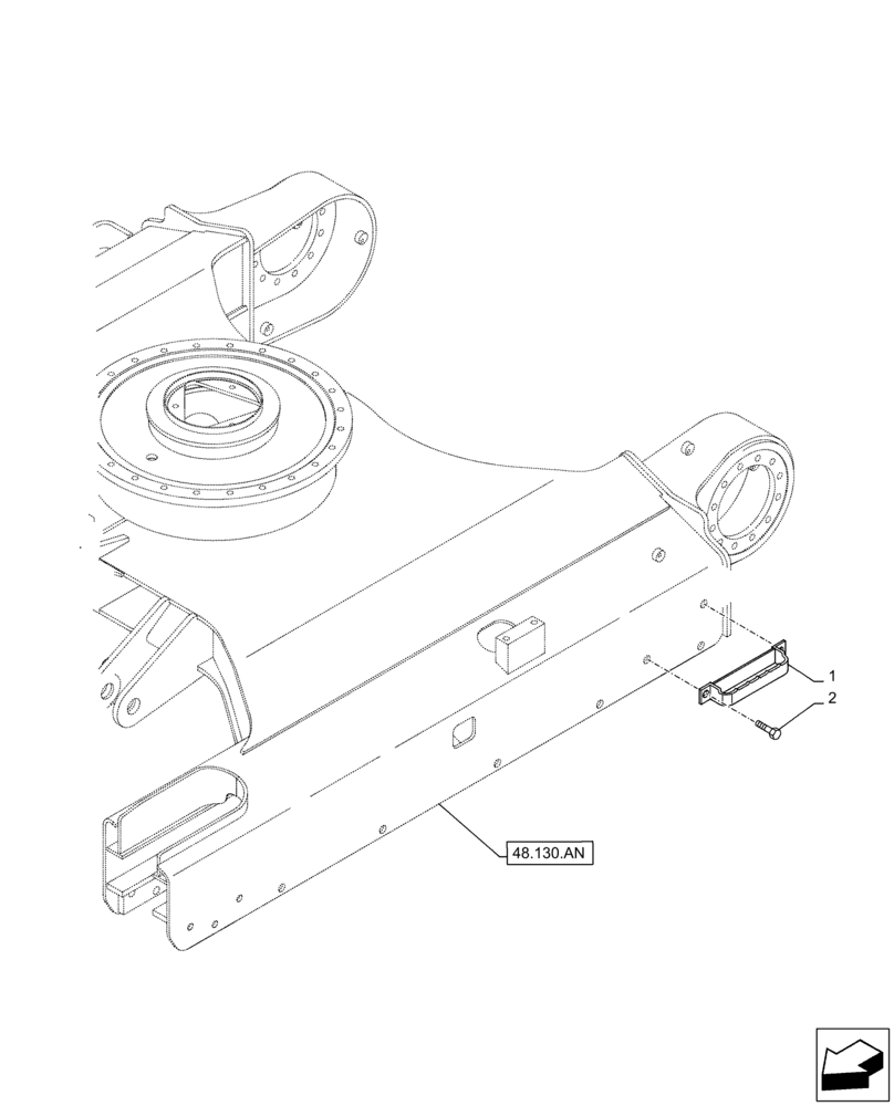 Схема запчастей Case CX210D LC - (90.118.BX[01]) - VAR - 956000 - STEP (L=700MM) (90) - PLATFORM, CAB, BODYWORK AND DECALS