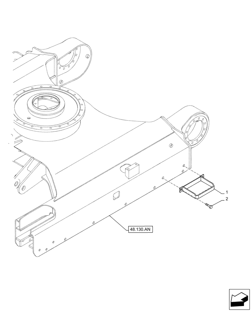 Схема запчастей Case CX210D LC - (90.118.BX[03]) - VAR - 956000 - STEP (L=900MM) (90) - PLATFORM, CAB, BODYWORK AND DECALS