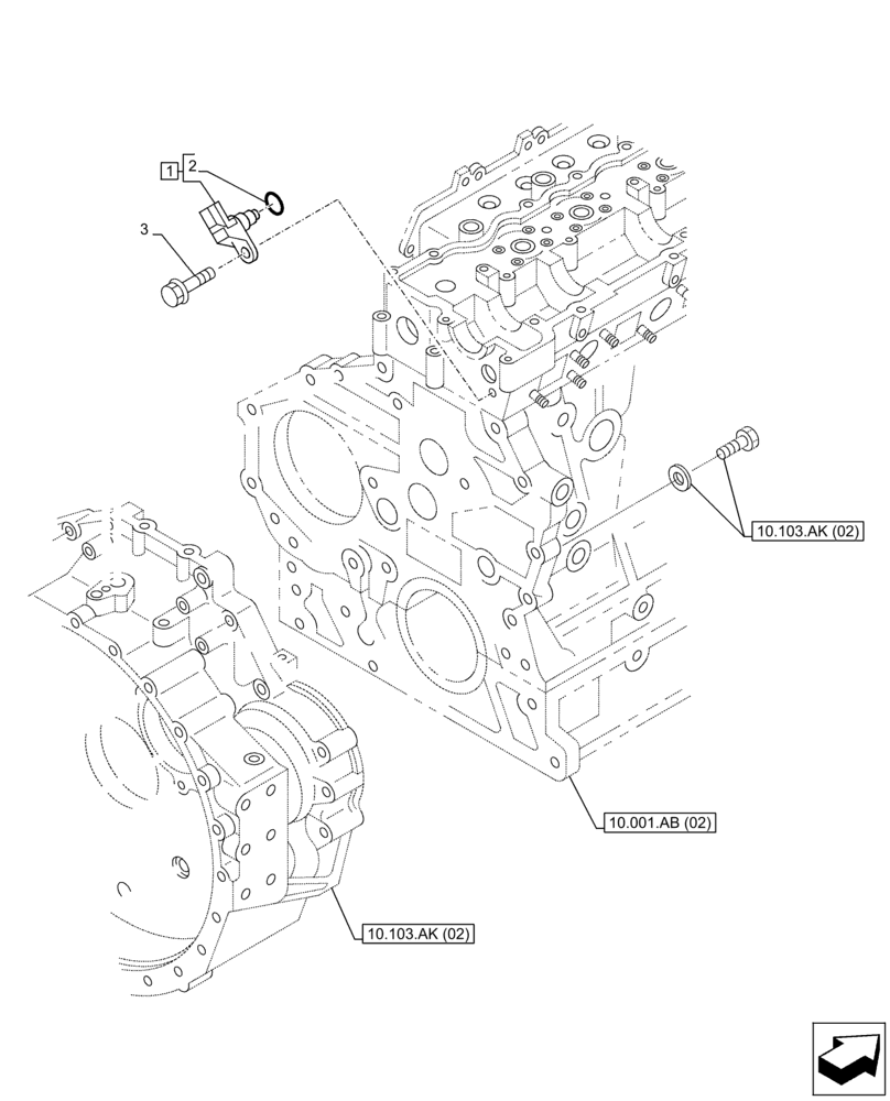 Схема запчастей Case AQ-6HK1XASS01-02 - (55.015.AD) - CAMSHAFT, SENSOR (55) - ELECTRICAL SYSTEMS