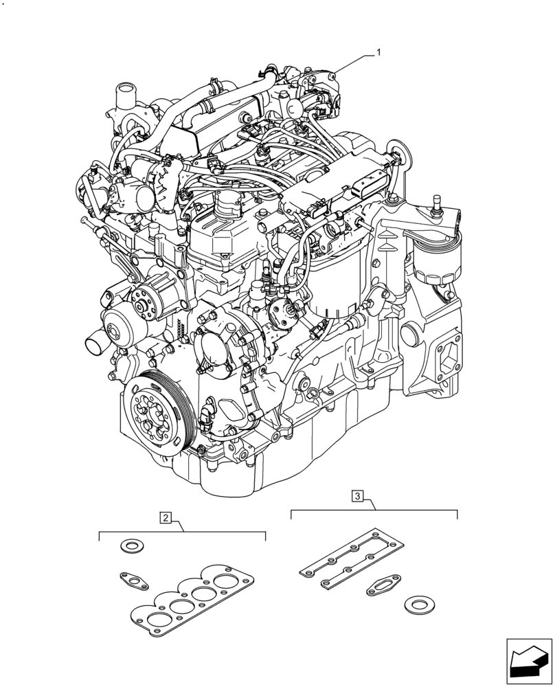 Схема запчастей Case F5BFL413D C001 - (10.001.AD) - ENGINE (10) - ENGINE