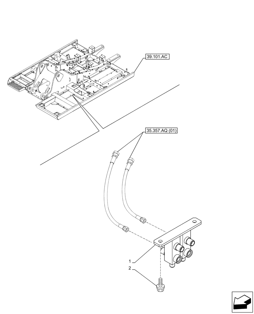 Схема запчастей Case CX210D LC LR - (35.355.AP) - JOYSTICK, DRAIN, BLOCK, VALVE (35) - HYDRAULIC SYSTEMS