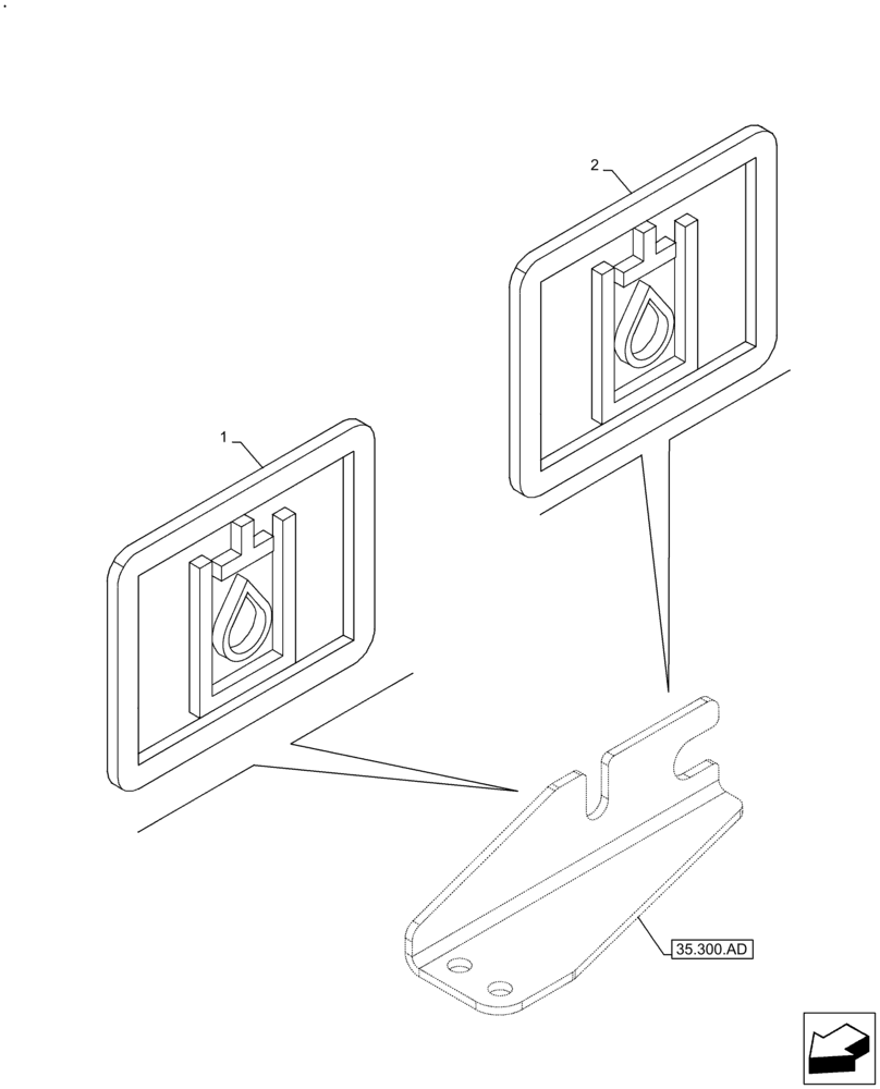 Схема запчастей Case CX210D LC - (90.108.AC[01]) - VAR - 488034 - WARNING DECAL, DRAIN LINE (90) - PLATFORM, CAB, BODYWORK AND DECALS