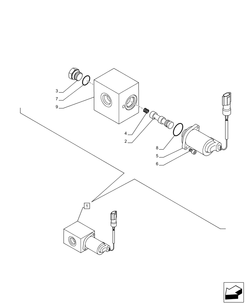 Схема запчастей Case CX210D LC - (35.360.AJ[09]) - VAR - 461869, 461870 - HAMMER, SHEARS, SOLENOID VALVE, HIGH FLOW, W/ ELECTRICAL PROPORTIONAL CONTROL (35) - HYDRAULIC SYSTEMS