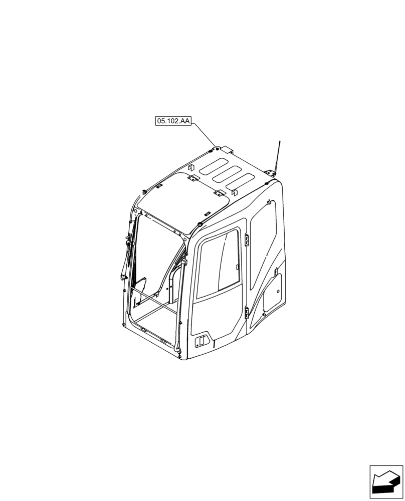 Схема запчастей Case CX210D LC LR - (05.000.00[01]) - SECTION INDEX - MACHINE COMPLETION & EQUIPMENT (05) - SERVICE & MAINTENANCE
