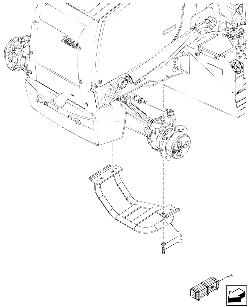 Схема запчастей Case 590SN - (23.314.AH[03]) - FRONT, DRIVE SHAFT, GUARD (23) - FOUR WHEEL DRIVE SYSTEM