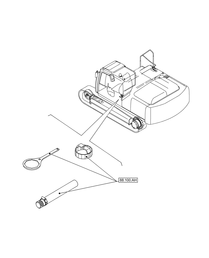 Схема запчастей Case CX210D NLC - (00.000.88) - PICTORIAL INDEX - ACCESSORIES (00) - GENERAL & PICTORIAL INDEX