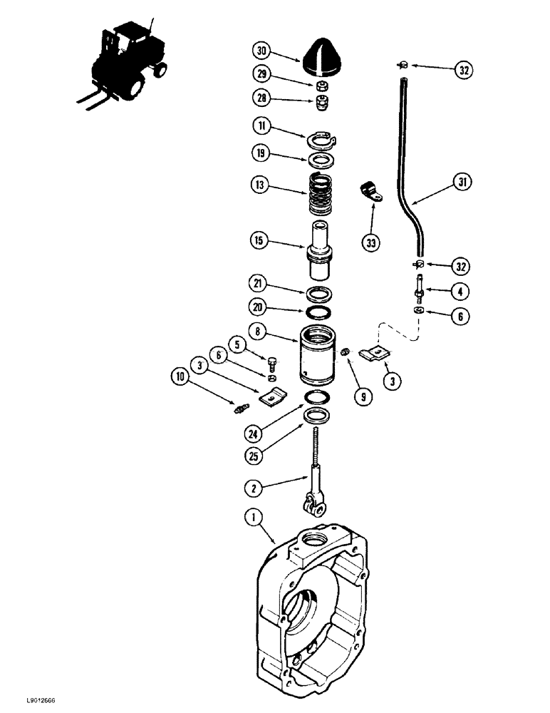 Схема запчастей Case 585E - (7-04) - TRANSAXLE, DIFFERENTIAL BRAKE ACTUATOR (07) - BRAKES