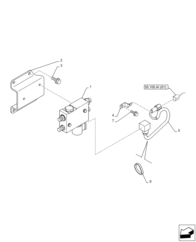 Схема запчастей Case CX210D LC - (35.734.AC) - VAR - 781128 - SOLENOID VALVE, QUICK COUPLER (35) - HYDRAULIC SYSTEMS