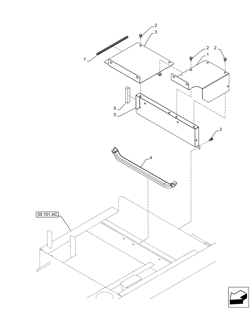 Схема запчастей Case CX300D LC - (90.105.BV[04]) - COVER, CUSHION, VALVE, CONTROL PATTERN SELECTION (90) - PLATFORM, CAB, BODYWORK AND DECALS