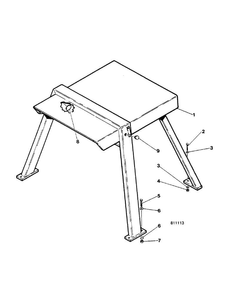 Схема запчастей Case 580G - (494) - ROPS CANOPY (09) - CHASSIS/ATTACHMENTS