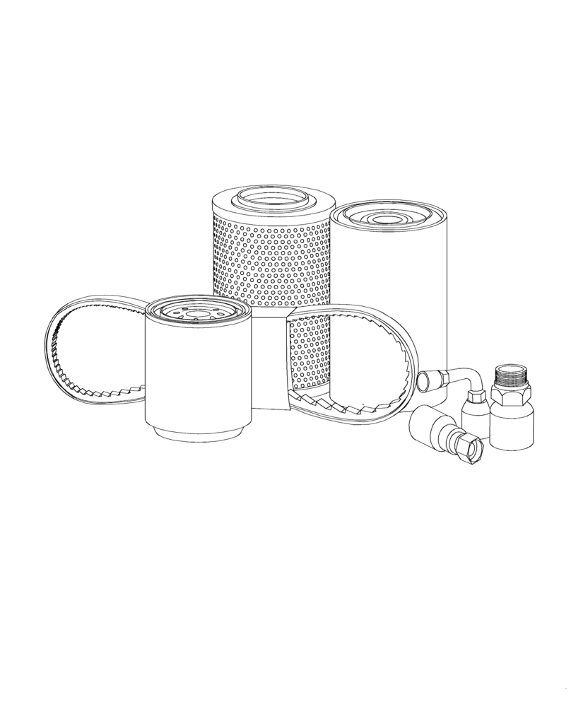 Схема запчастей Case CX250D LC - (05.100.01) - INITIAL STOCKING LIST (LIST A) (05) - SERVICE & MAINTENANCE