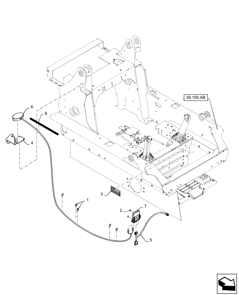 Схема запчастей Case SV280 - (55.991.AE) - TELEMATIC SYSTEM, VERTICAL (55) - ELECTRICAL SYSTEMS