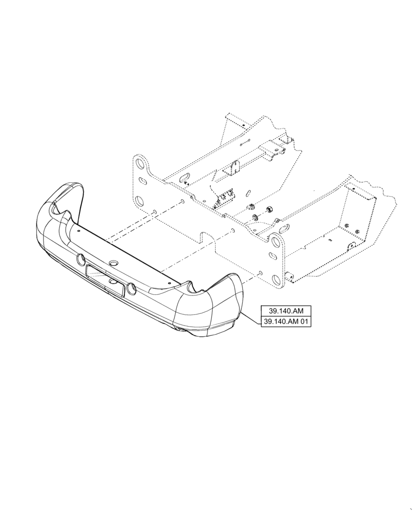 Схема запчастей Case 621F - (00.000.39[01]) - PICTORIAL INDEX - COUNTERWEIGHT (00) - GENERAL & PICTORIAL INDEX